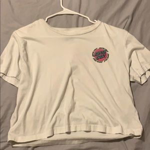 Santa Cruz white crop top